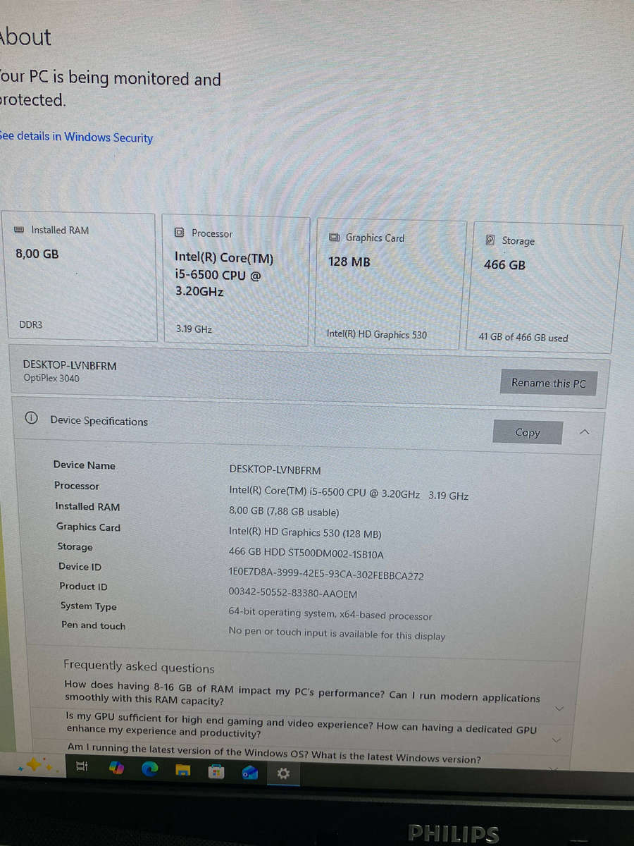 Dell OptiPlex 3040 Desktop PC  Intel Core i5