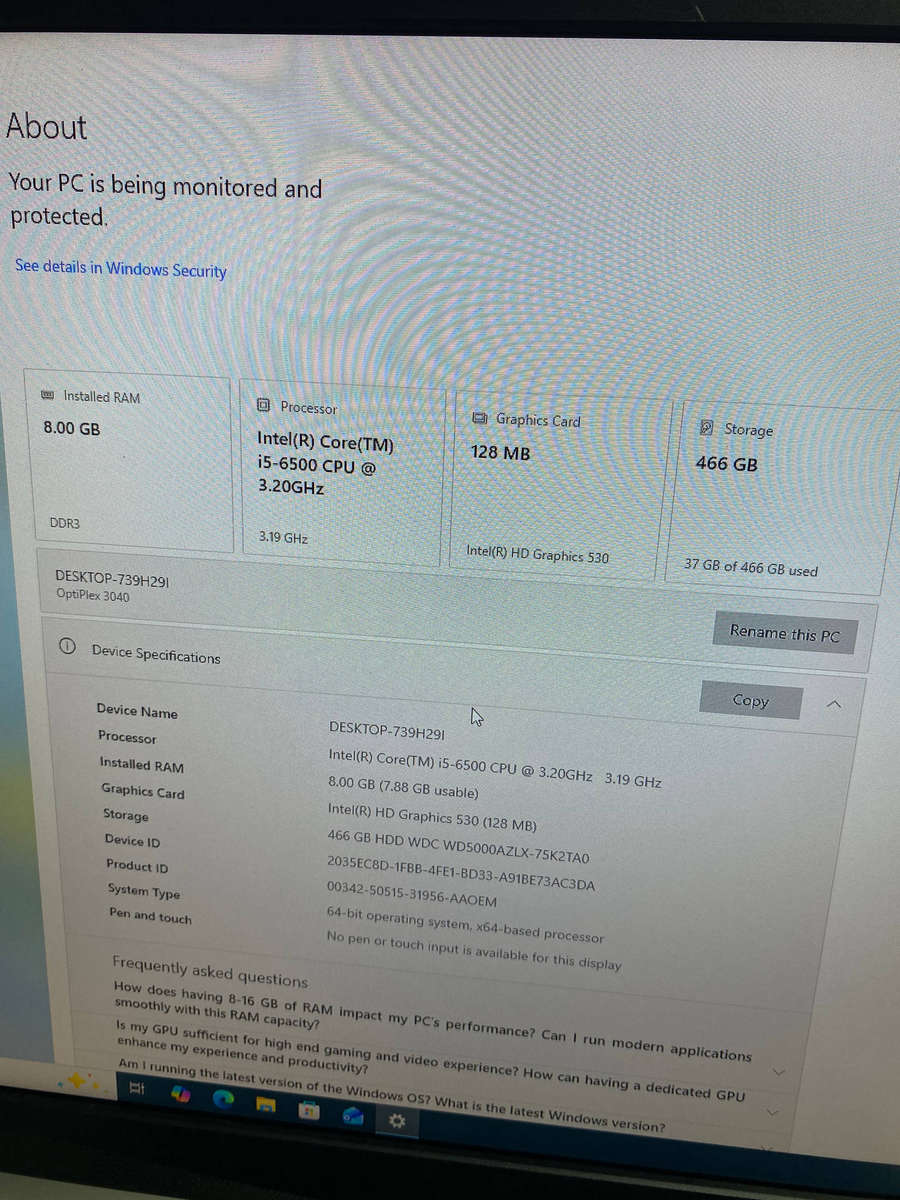 Dell OptiPlex 3040 Desktop PC  Intel Core i5