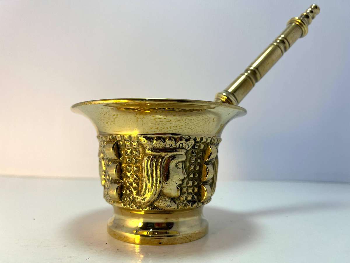 Vintage Brass Mortar & Pestle (Almirez)