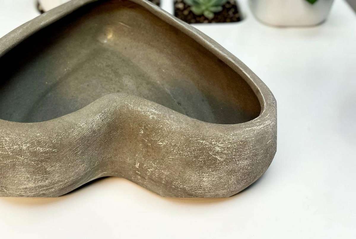 Heart-Shaped Cement / Stone Planter