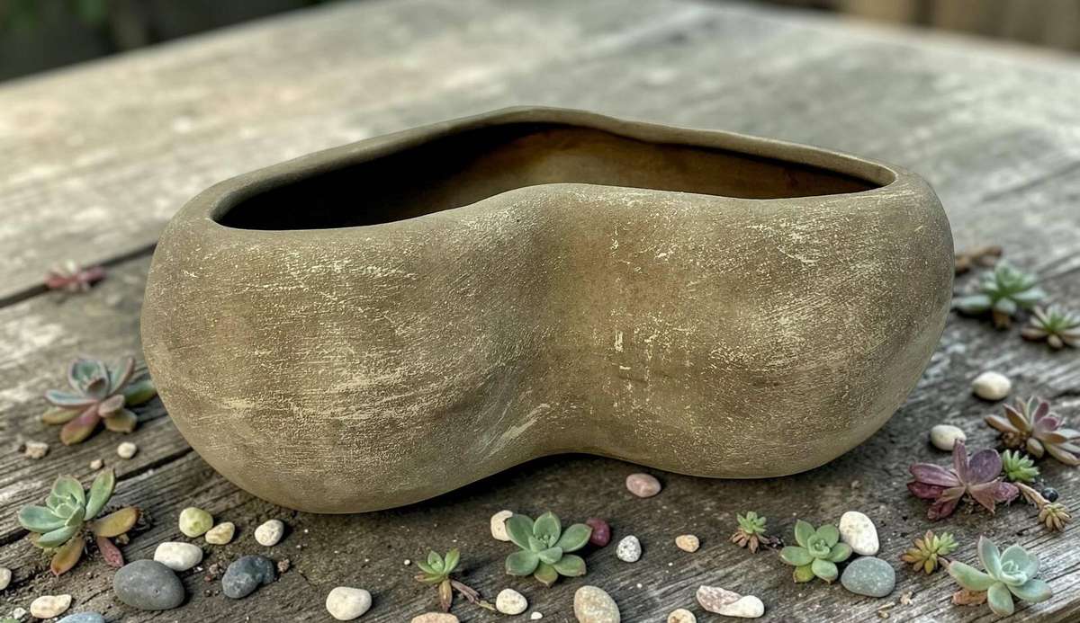 Heart-Shaped Cement / Stone Planter
