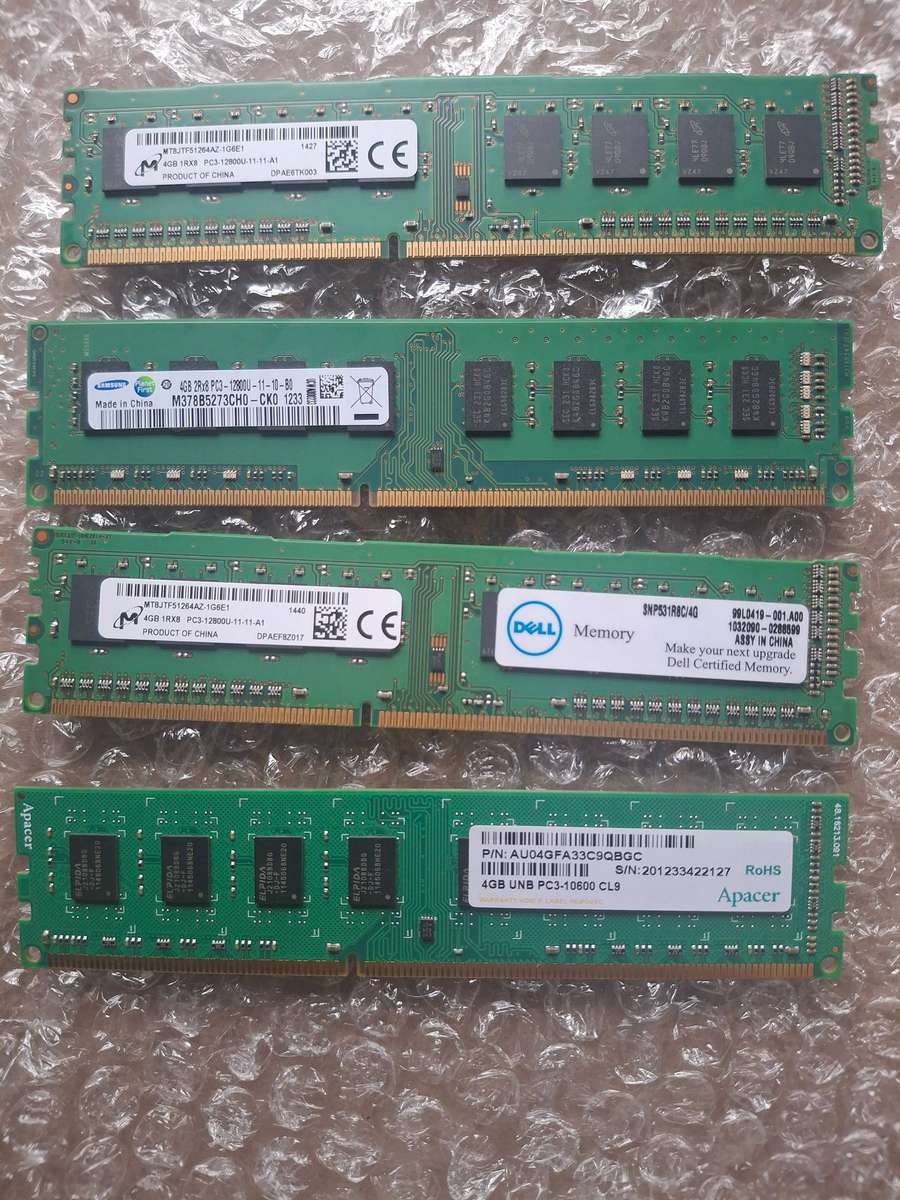 DDR3 16GB (4x4) 1600MHz Desktop RAM (Assorted)