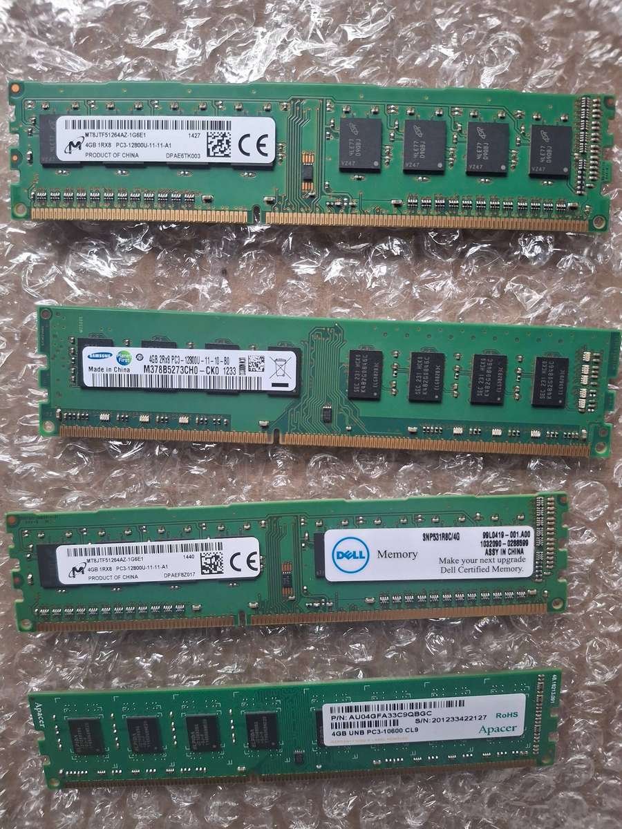 DDR3 16GB (4x4) 1600MHz Desktop RAM (Assorted)