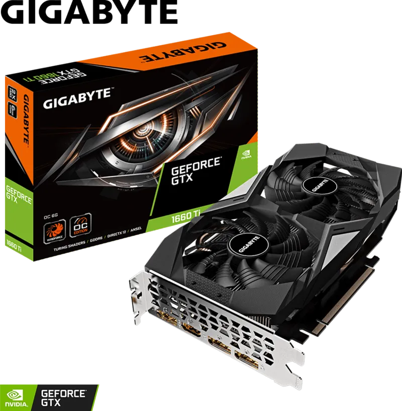 Gigabyte NVIDIA GeForce GTX 1660 Ti OC 6GB GDDR6 Graphics Card