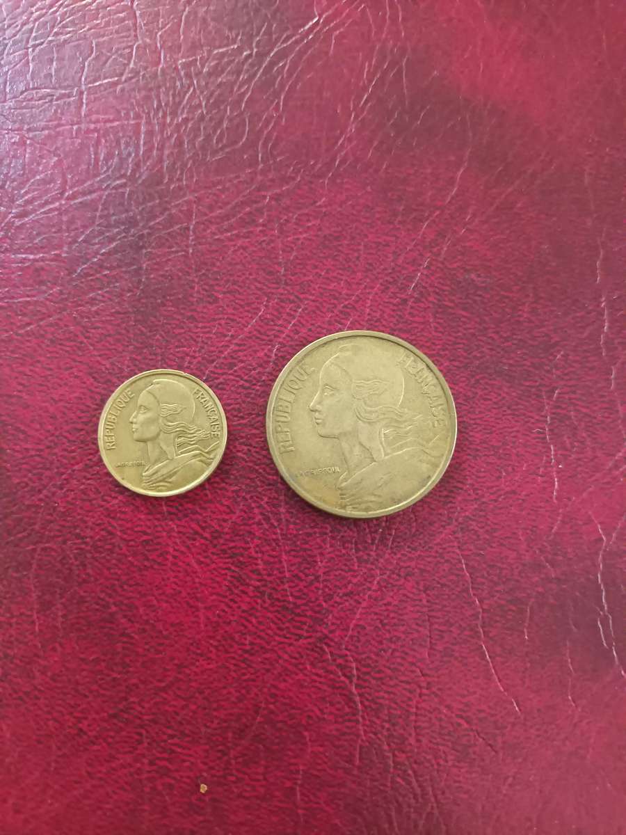 Rare coins 50 and 5 Centimes 1963 & 1969 - Republic of France coins