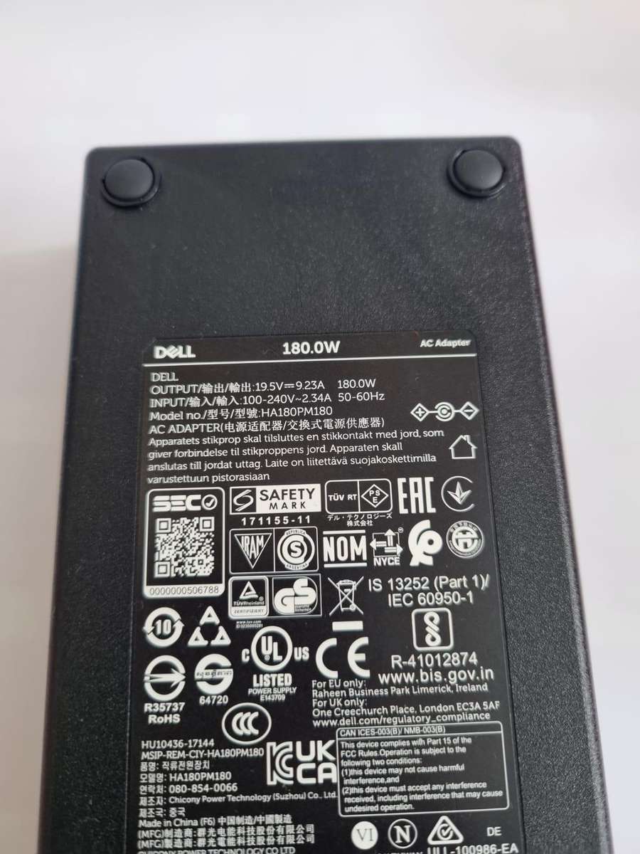Dell 180W Big Pin Charger (Original)