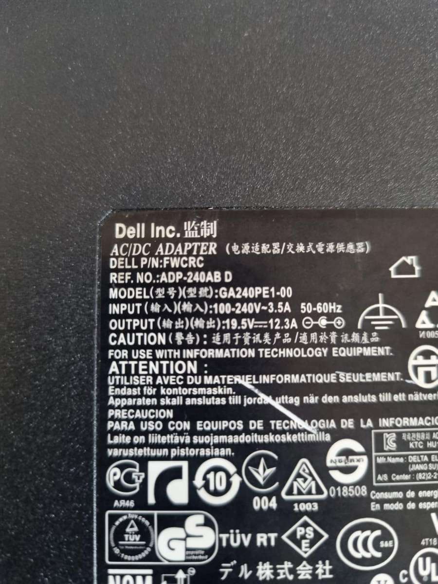 Dell 240W Big Pin Charger (Original)