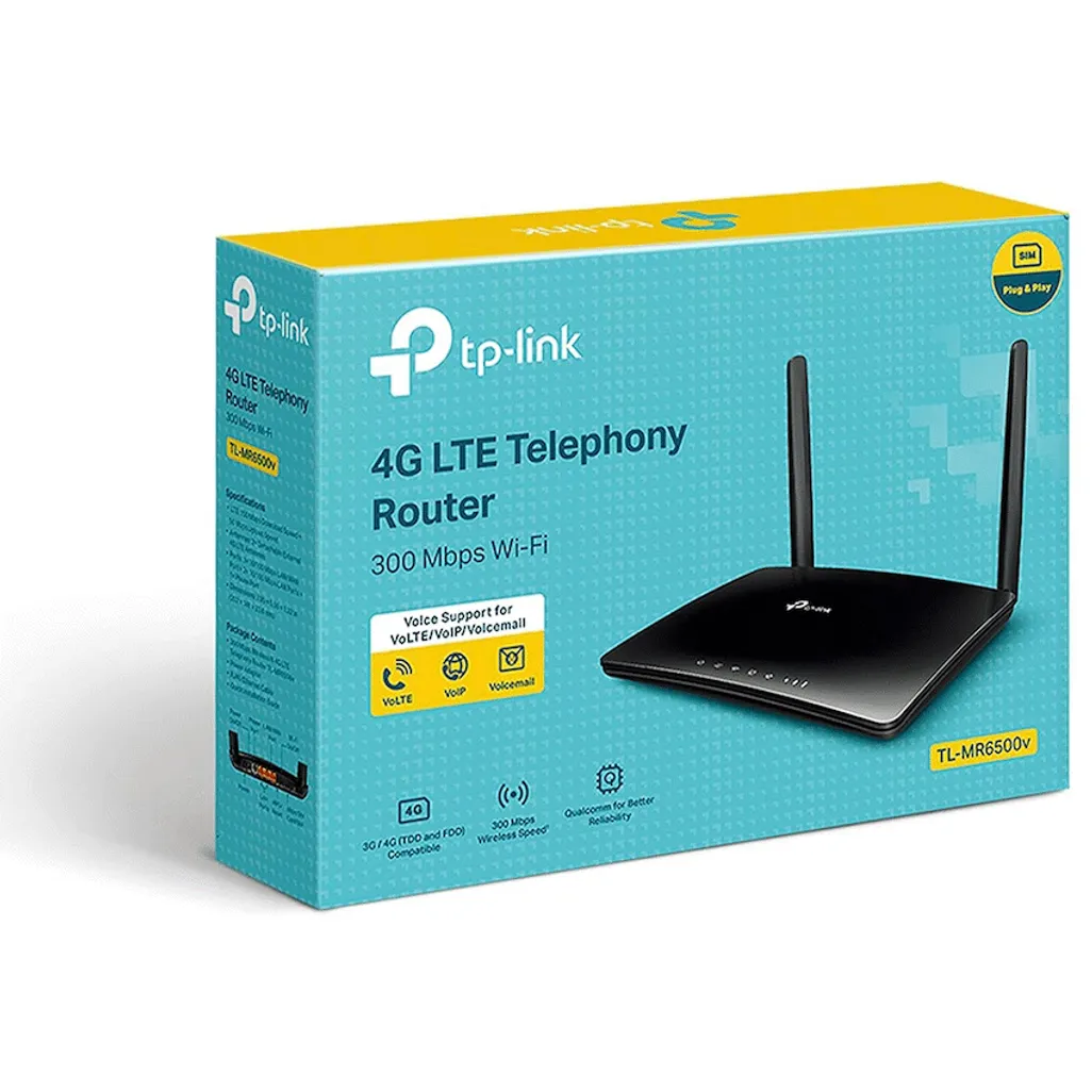 TP-Link TL-MR6500V 300Mbps Wireless N 4G LTE Router + VoIP