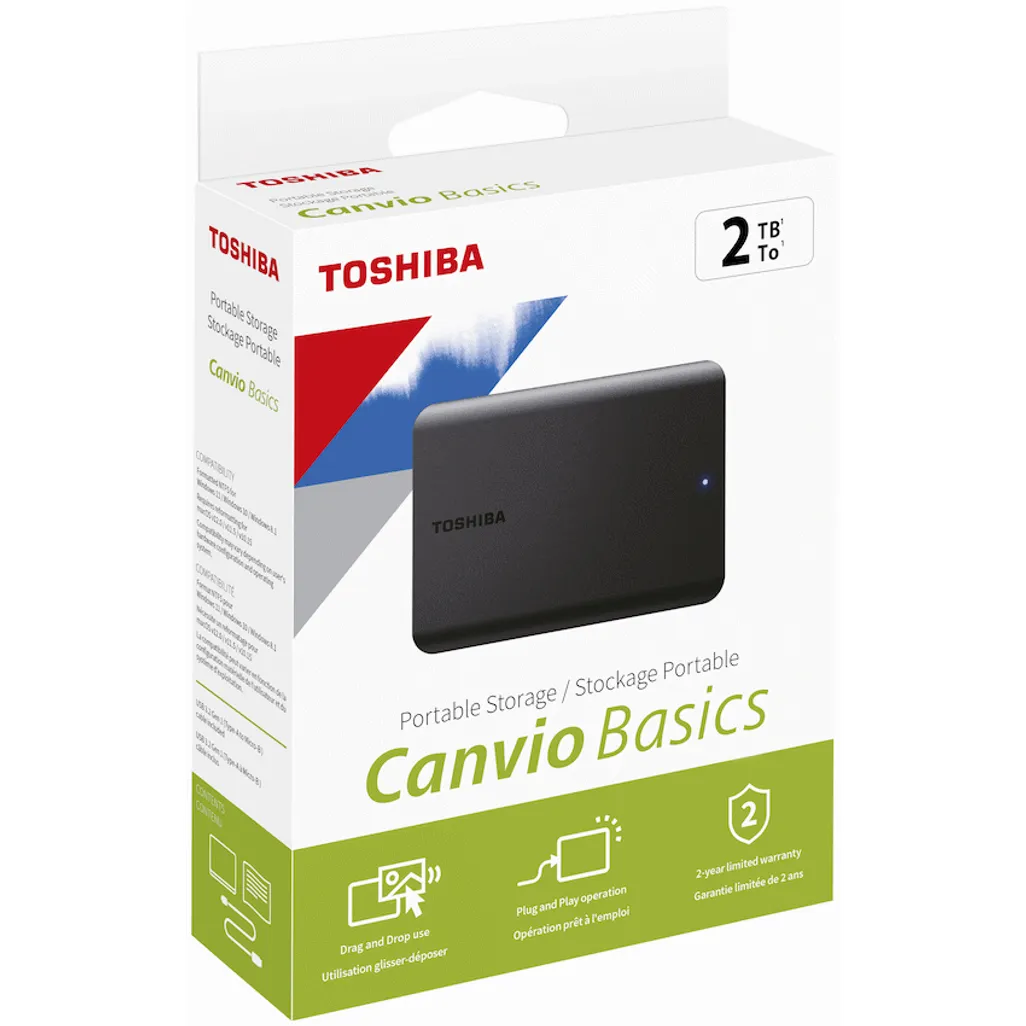 Toshiba Canvio Basics 2tb 2.5 inch USB 3.2 - Black