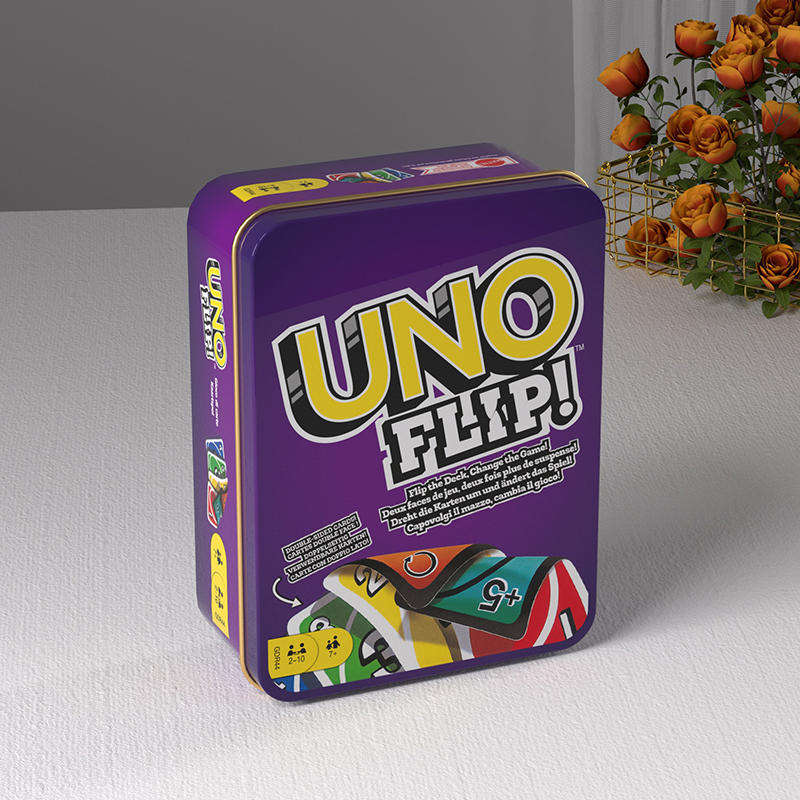 Collectible Tin Box Uno Flip - Purple