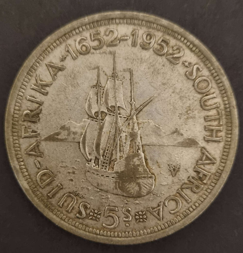 Rare 1952 South Africa 5 Shillings