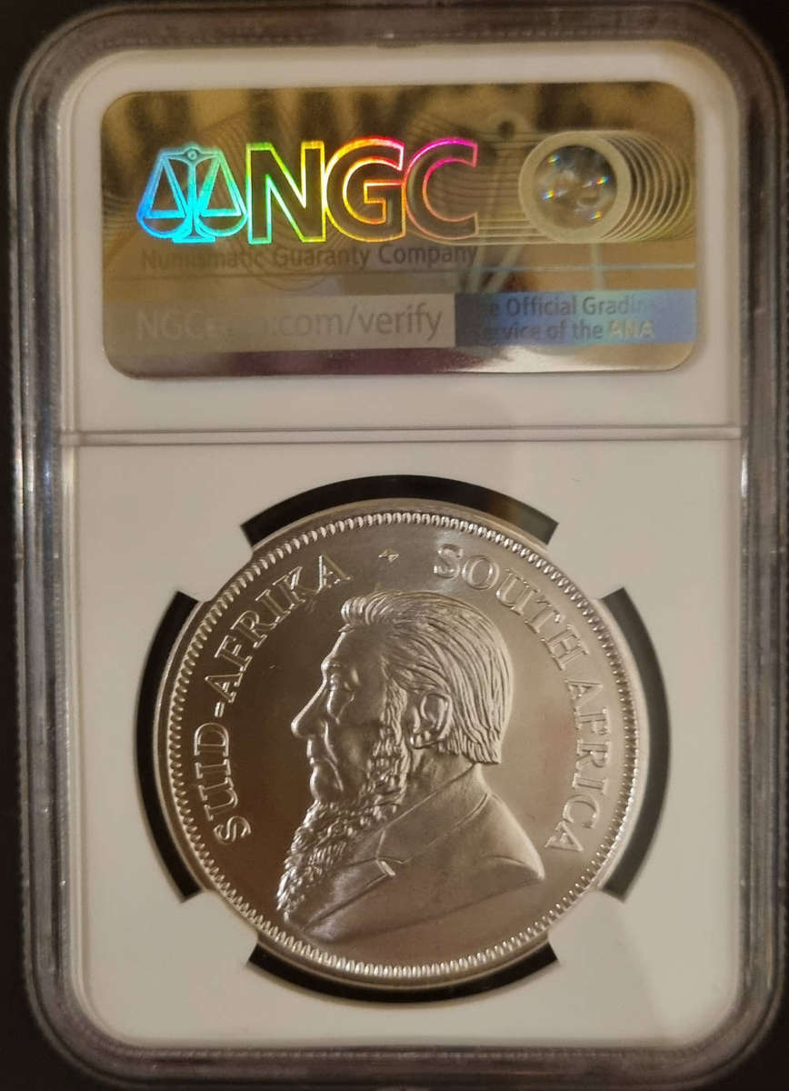 2022 South Africa 1oz Silver Krugerrand  NGC Graded MS70