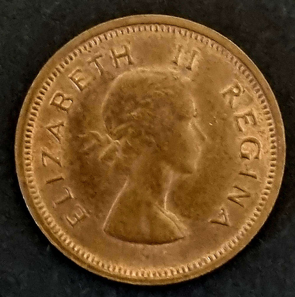1955 South Africa ¼ Penny   Queen Elizabeth II