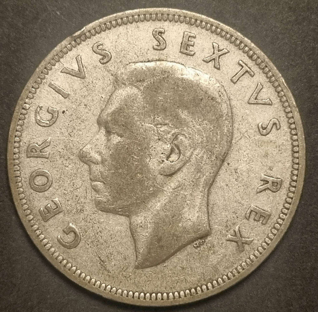 1952 South Africa 2½ Shillings  King George VI Silver Coin (Pre-Decimal Rarity)