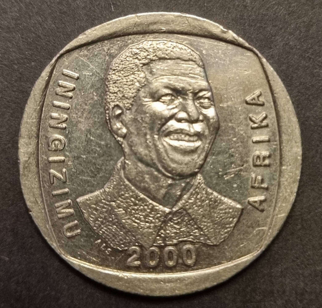 2000 South Africa Nelson Mandela 5 Rand Coin  The Original Mandela R5 (First Issue)