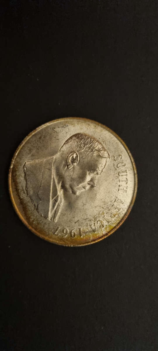 1967 uncirculated R1 Proof coin in original SA Mint envelope