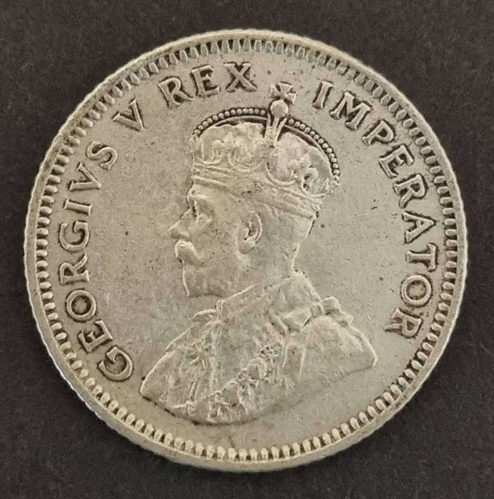 1934 South Africa Silver 6 Pence  King George V  Collectible Coin