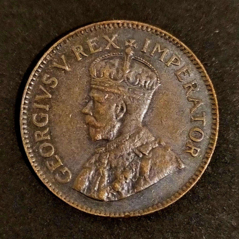 1931 South Africa ½ Penny  King George V  Dark Toned & Beautifully Tarnished