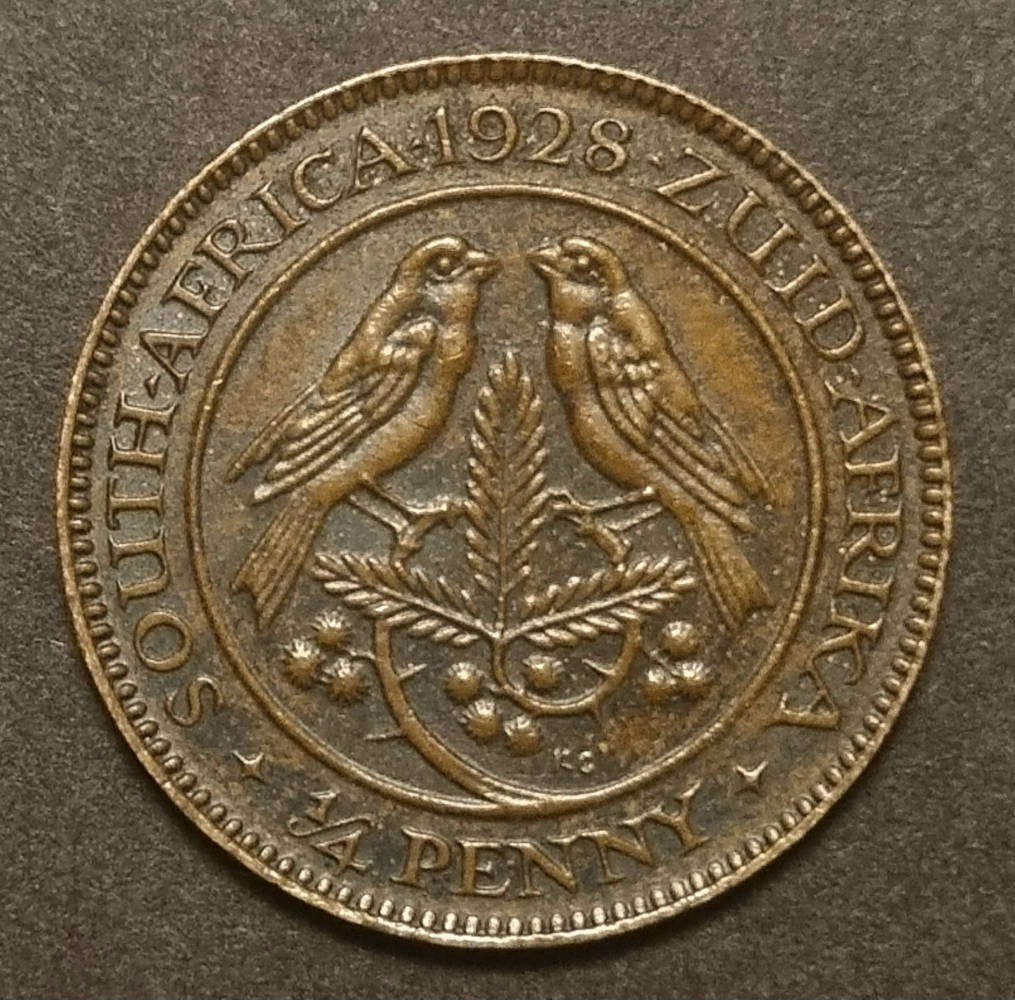 1928 South Africa ¼ Penny  King George V  Rare Historic Coin