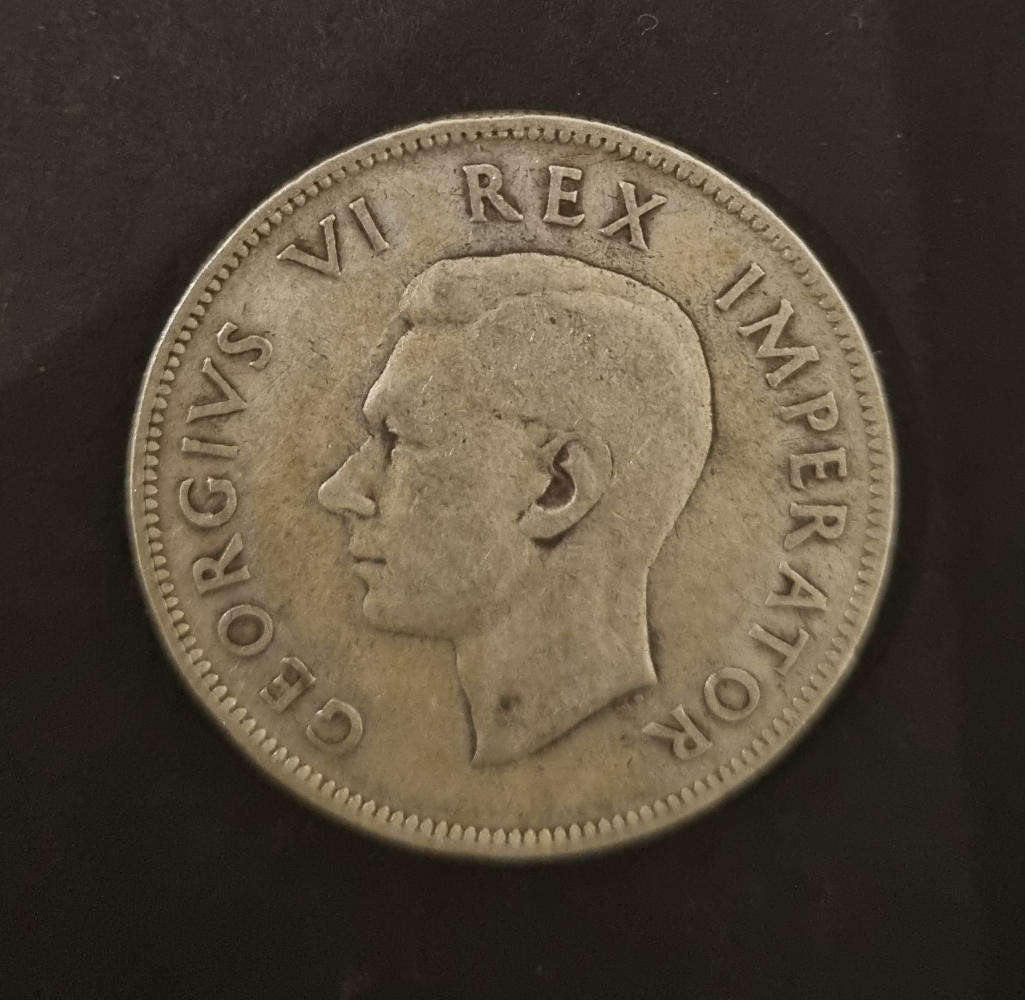 Rare 1944 South Africa 2½ Shillings  King George VI  80% Silver