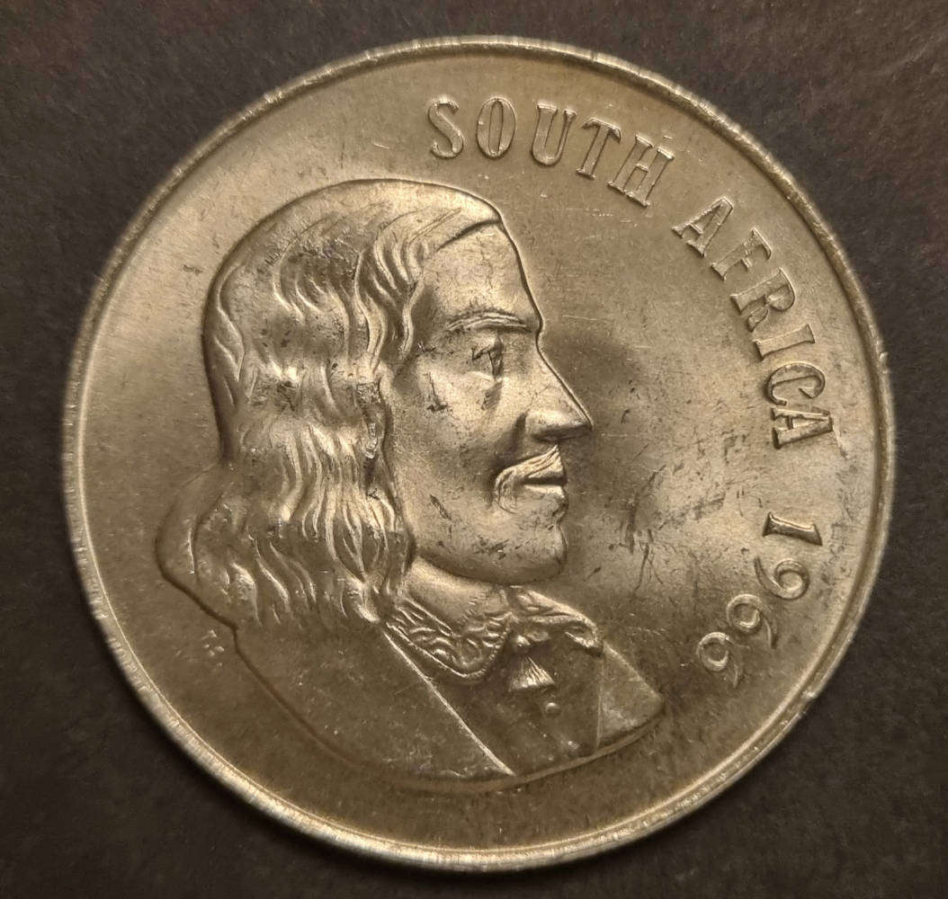 1966 South Africa 1 Rand Silver Coin