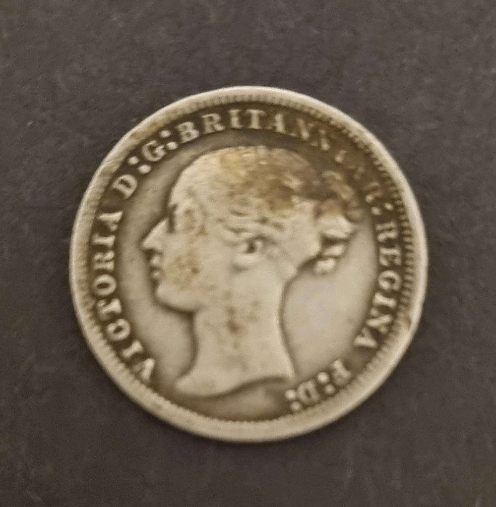 1873 Queen Victoria British Silver 3 Pence  Very Rare Collectors Coin