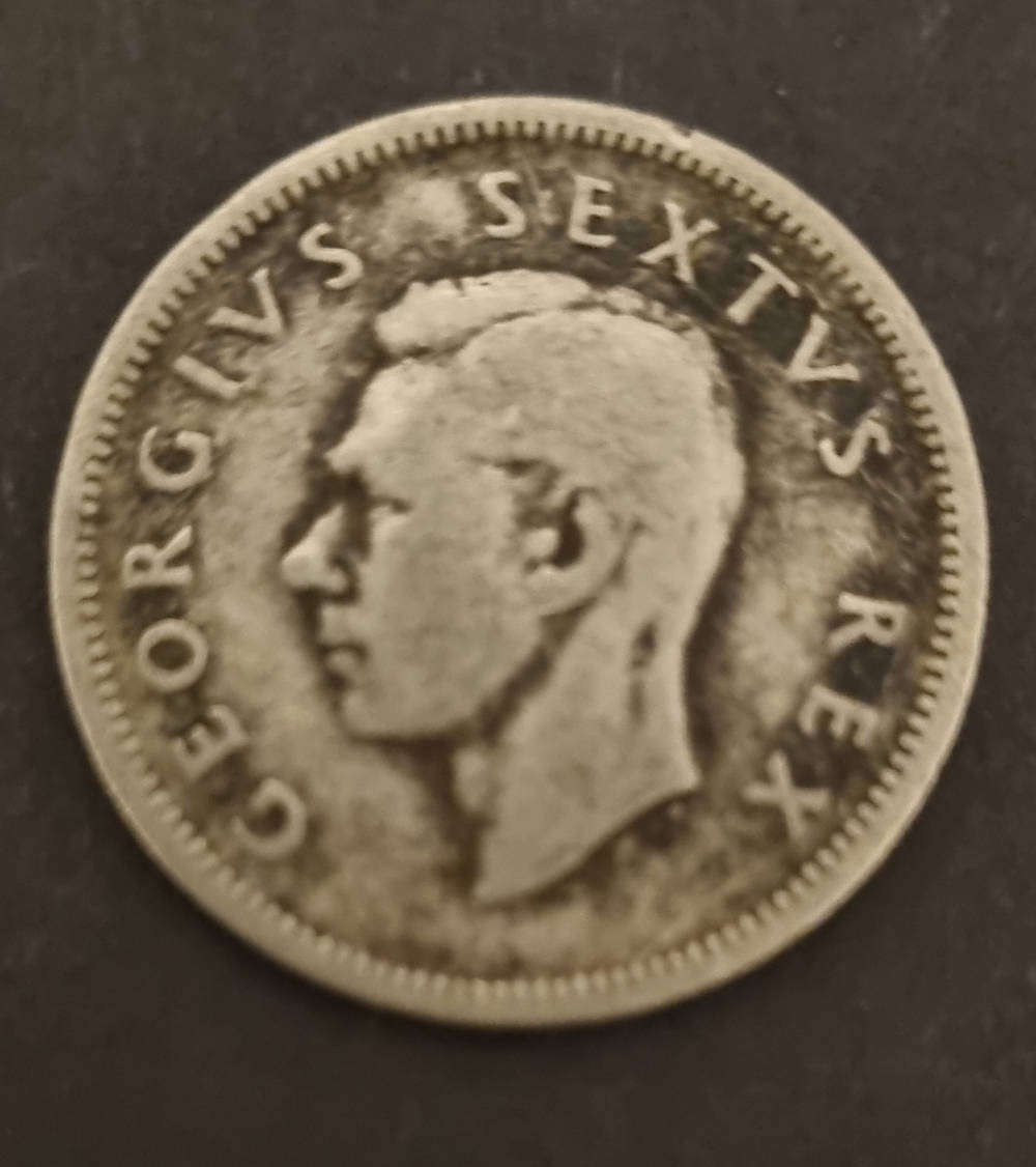 1950 South Africa Silver Shilling  King George VI