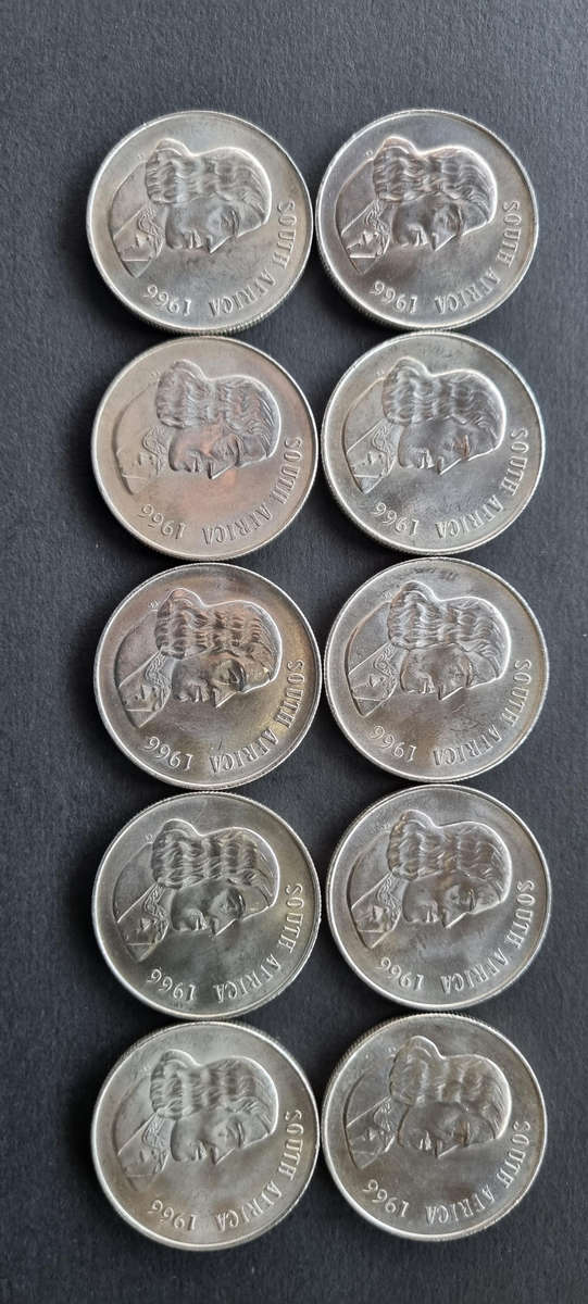 10 × 1966 R1 Coins