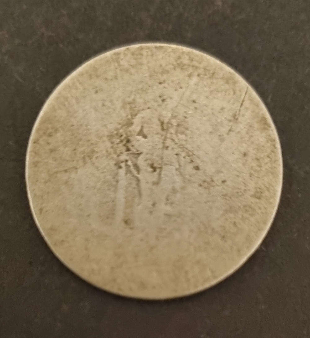 South African George V Shilling Coin  Beyond Recognition & Heavily Worn