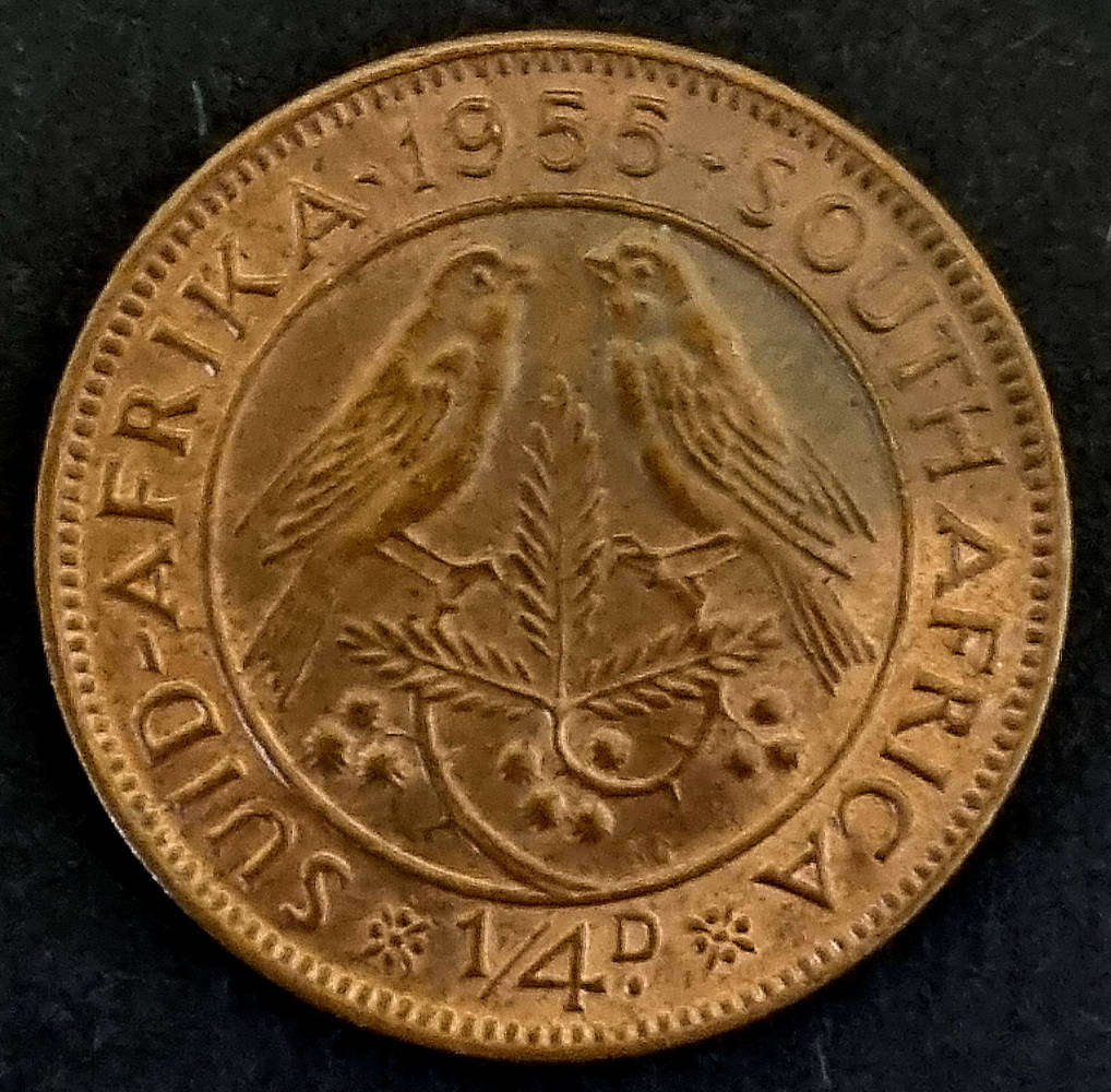 1955 South Africa ¼ Penny   Queen Elizabeth II
