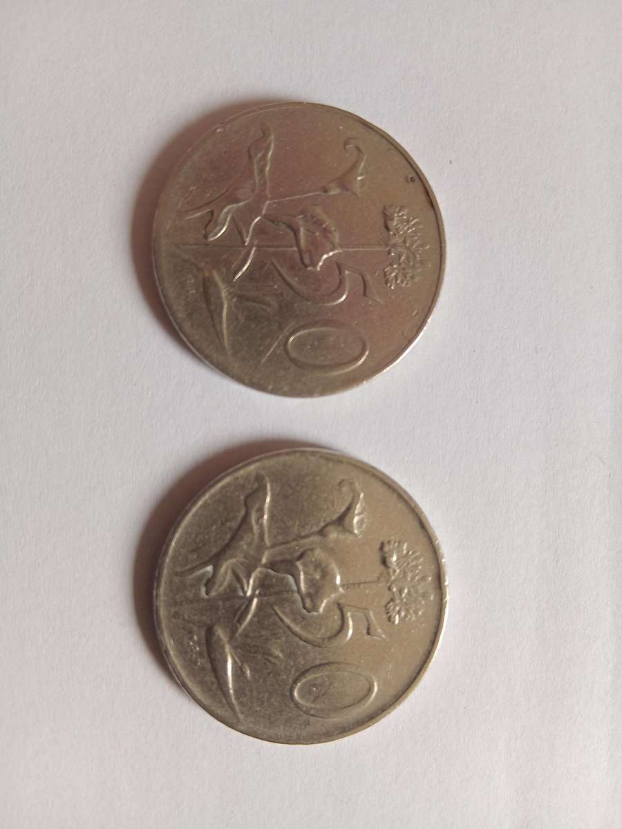 Two 50 cents 1968 English and 1966 Afrikaans