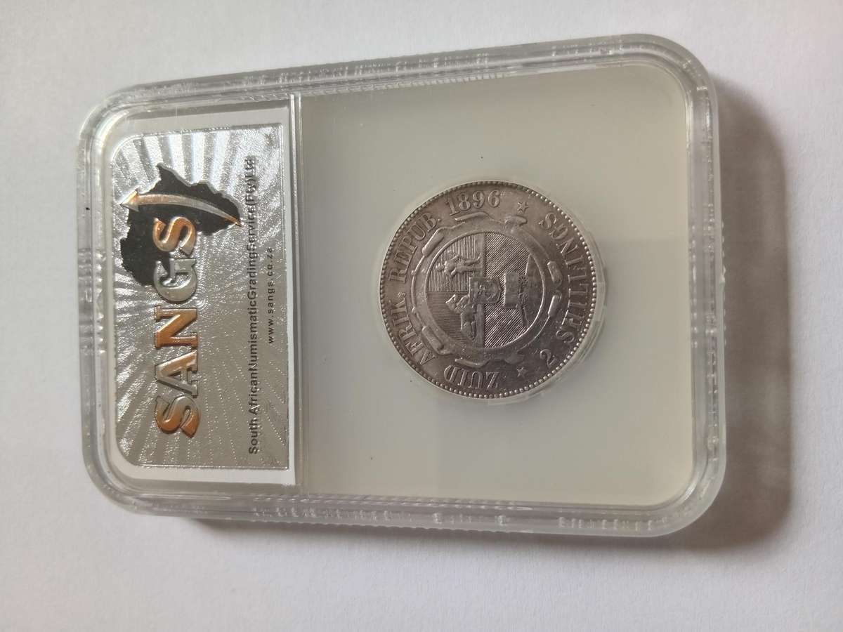 2 Shillings 1896 ZAR silver