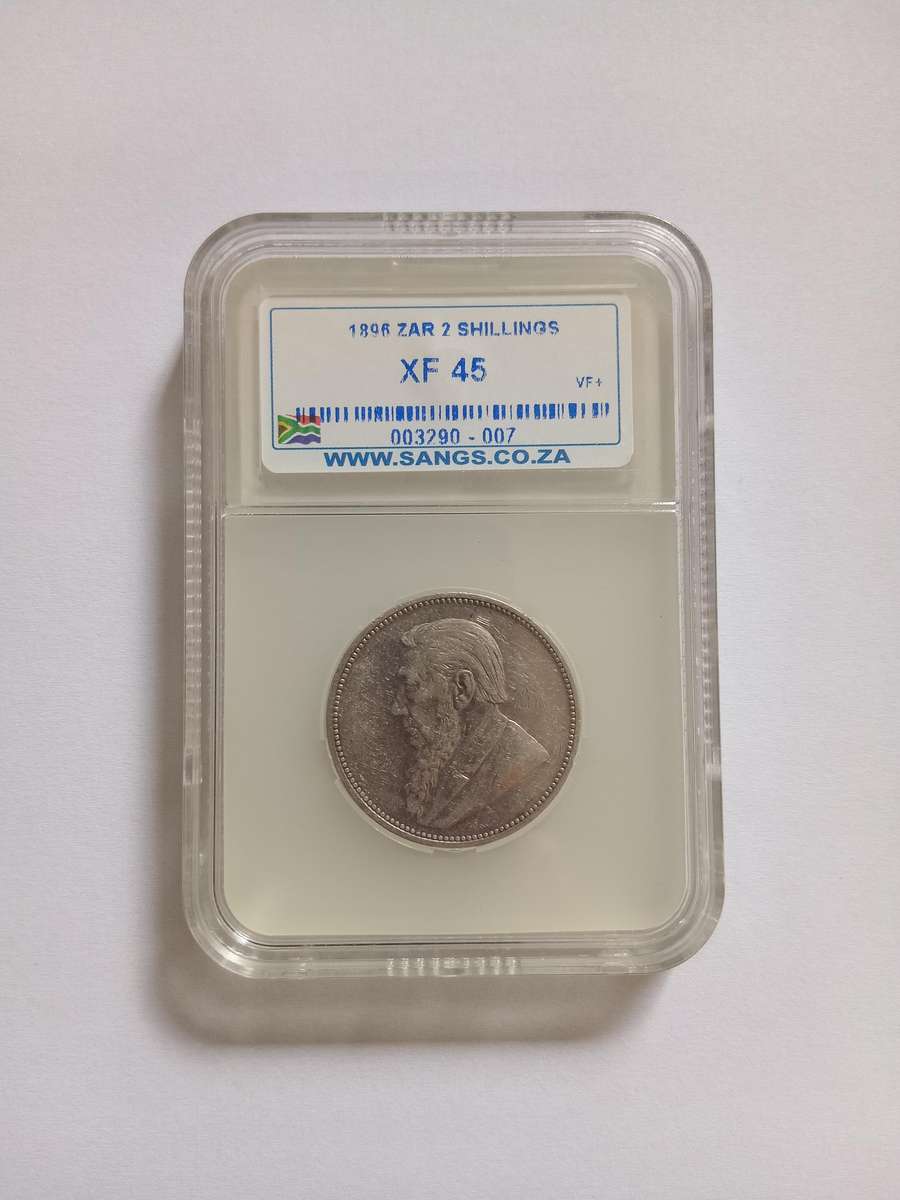 2 Shillings 1896 ZAR silver