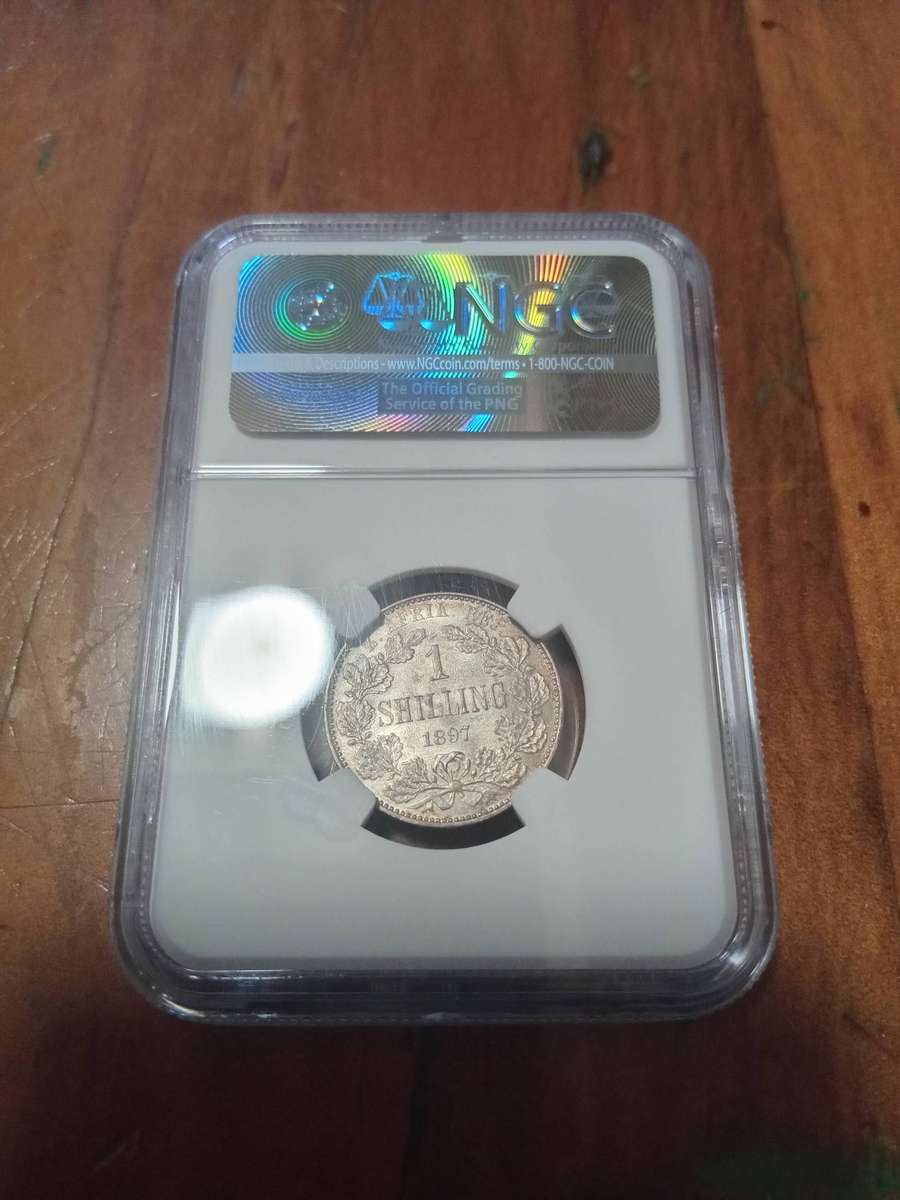 1897 1 Shilling NGC MS 61