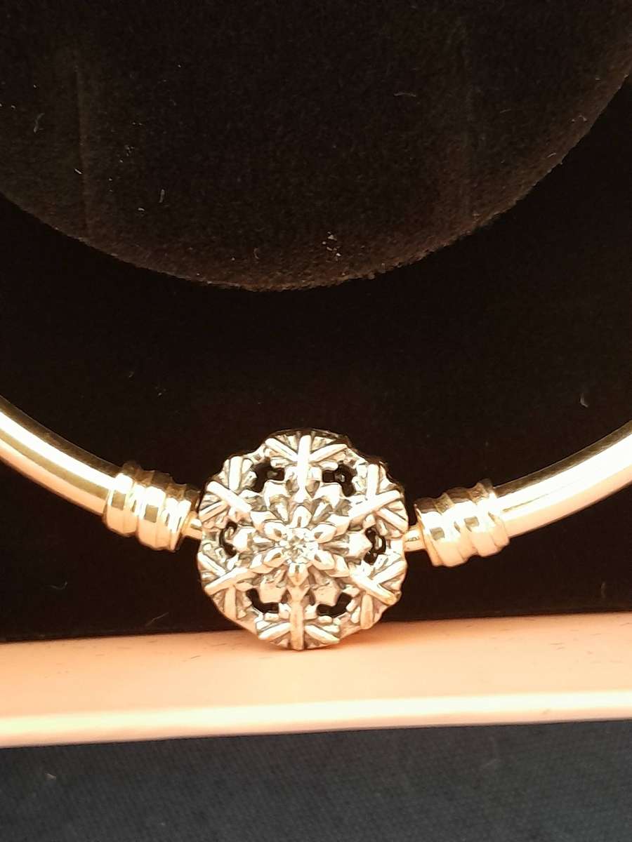 Pandora Silver Bracelet - Snowflake Clasp - Authentic