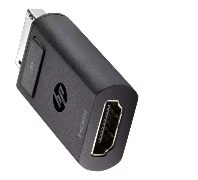 HP DisplayPort to HDMI 1.4 A/V Adapter, Digital Audio/Video Converter, Male DisplayPort to Female HD