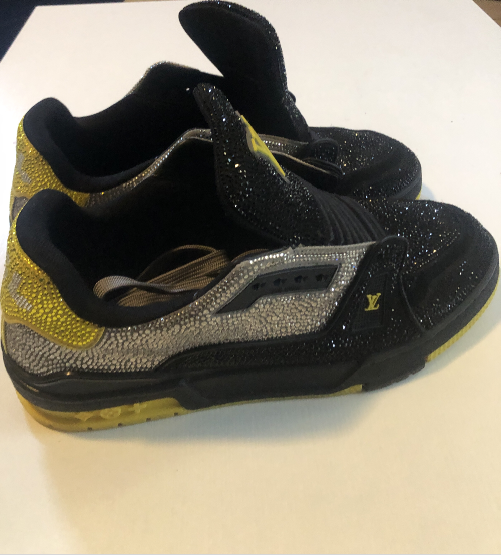 Crystal Studded Louis Vuitton Trainers