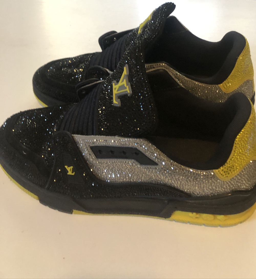 Crystal Studded Louis Vuitton Trainers