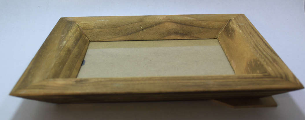 Natural Wood Coloured Photo Frame with Stand