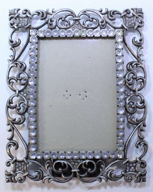 Two Vintage Style Metal Photo Frames with Stands