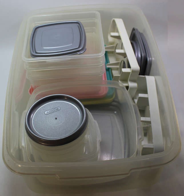 Assorted Evenu And Addis Plastic Containers For The Fridge and Kitchen