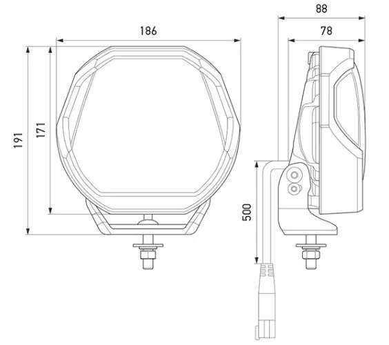 Hella ANTARES 7" LED Aux Lamp Set AN861