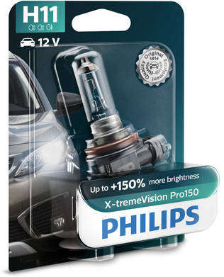 Philips H11 X-tremeVision Pro150 12362XVPB1 Headlight LED