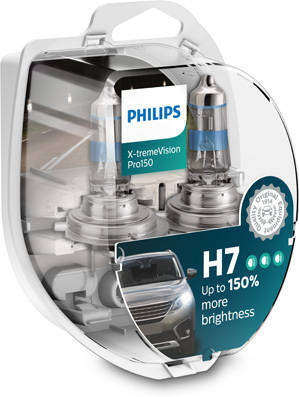 Philips H7 XtremeVision Gen2 12972XVPS2 Back Up Lamp, Brake Light, Indicator Light, License Plate
