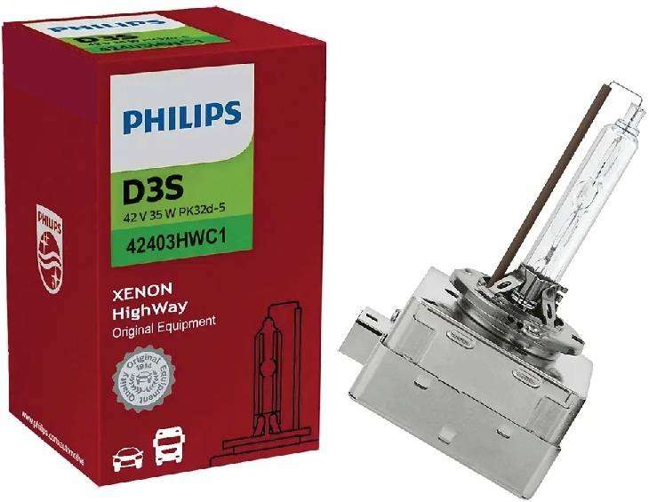 PHILIPS XENON D3S (Xenon Highway / XenStart) 85V Each(42403HWC1) Headlight Various Xenon for Various