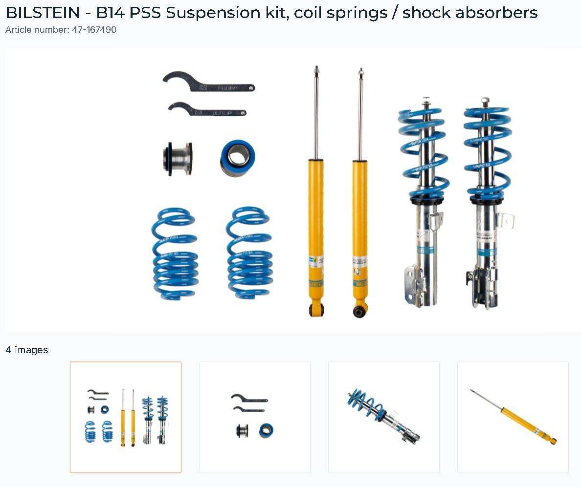 BILSTEIN B14 PSS Suspension Kit Coilover FORD Fiesta Mk6 Van (01.2009 - 04.2017)MAZDA 2 Hatchback (D