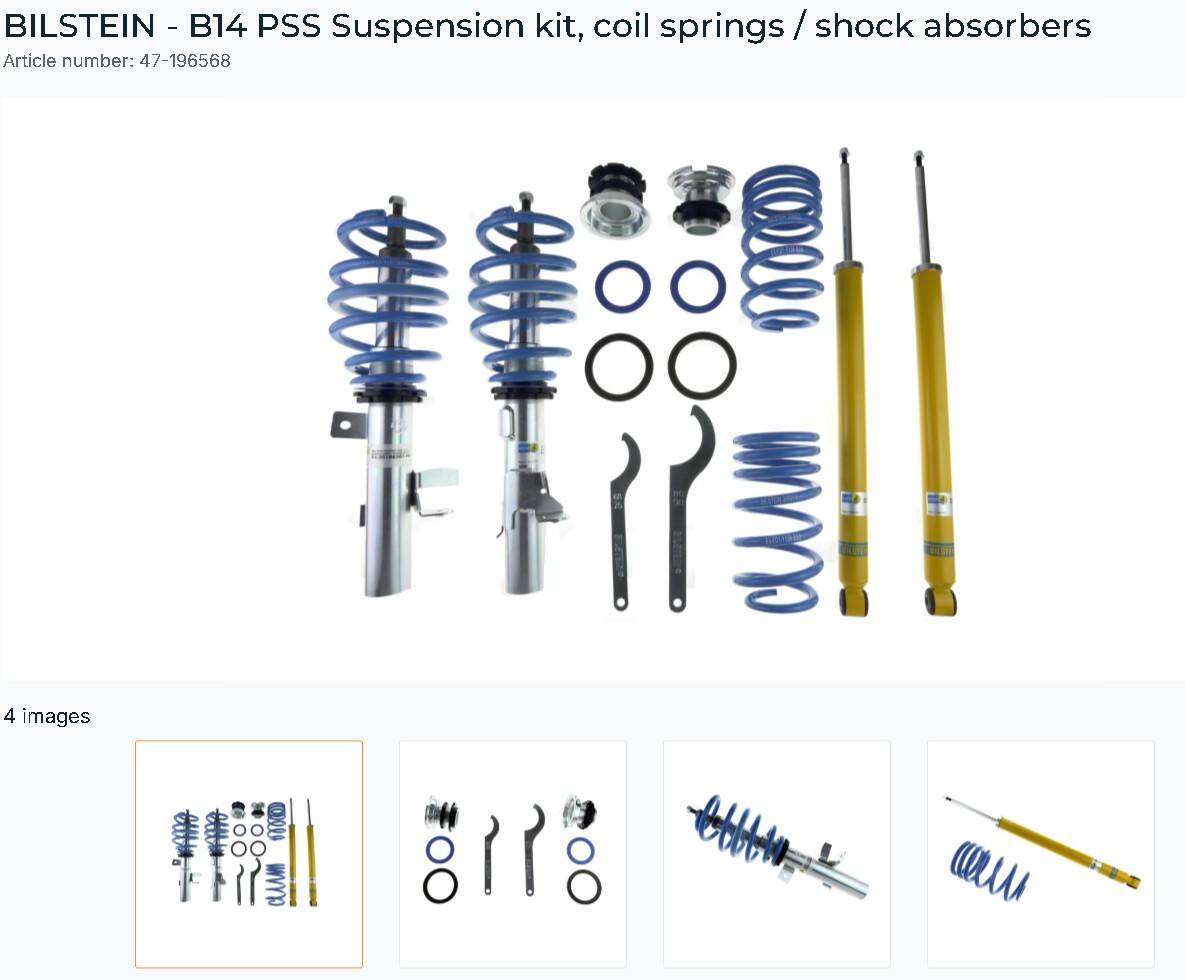 BILSTEIN B14 PSS Suspension Kit FORD Focus 3 (EXCL 2.0ST) Coilover Focus Mk3 for Ford Shock Absorber
