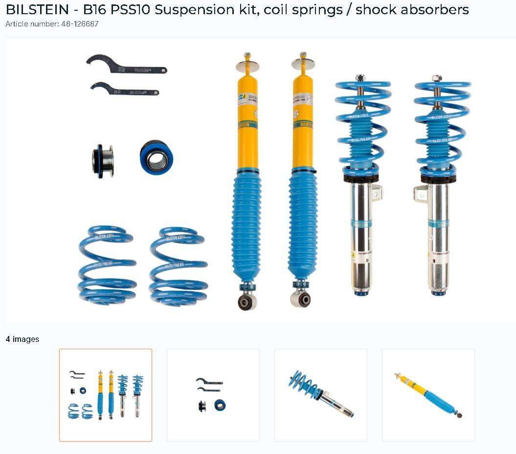 BILSTEIN B16 PSS10 Suspension Kit Coilover BMW 3-Series Convertible (E46) (04.2000 - 12.2007) , M3 C