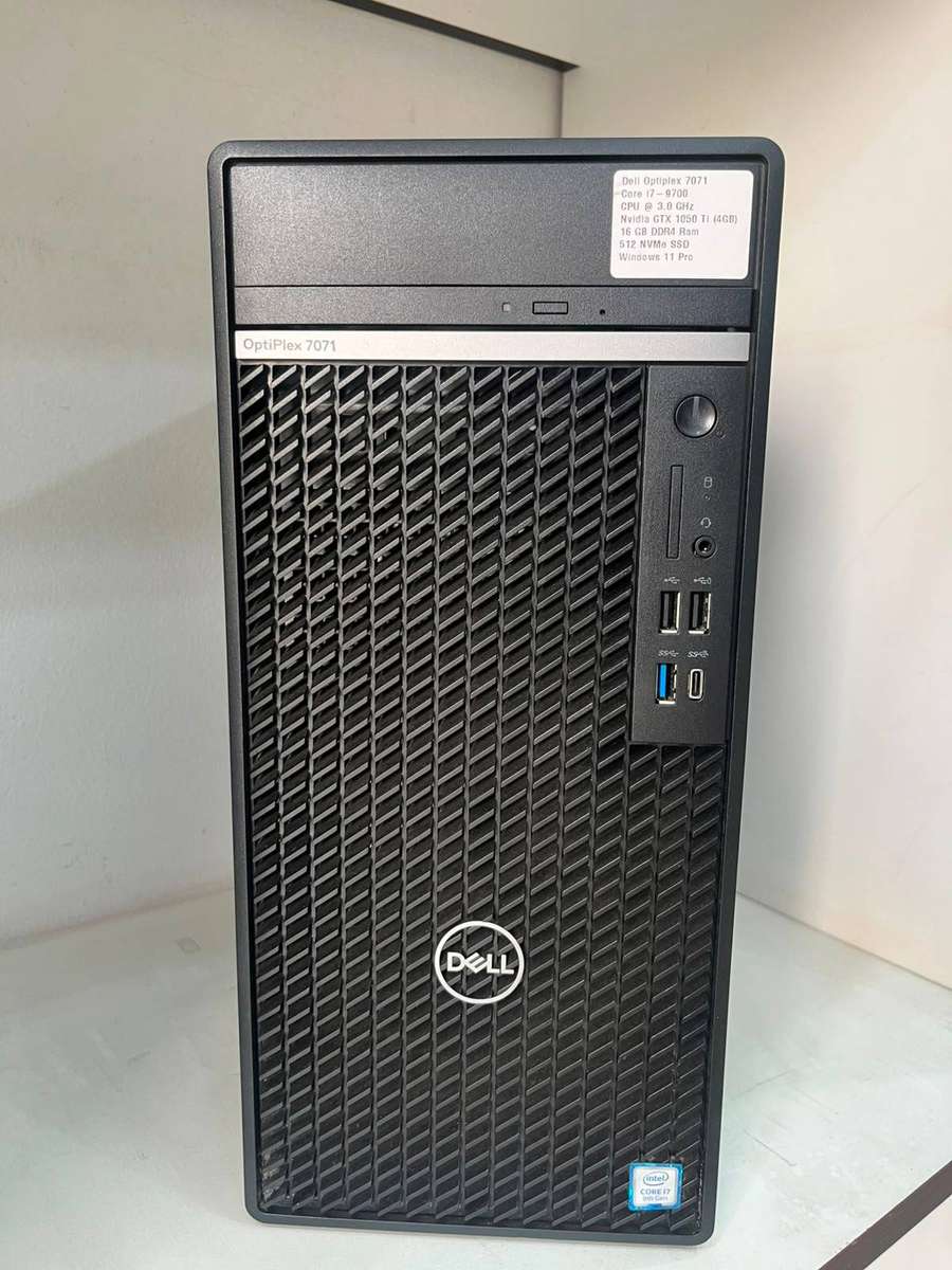 Dell OptiPlex 7071 Tower Core i7 9th Gen 16 GB RAM 512 SSD Win11 Pro 4GB NVidia GTX 1050 Ti GPU