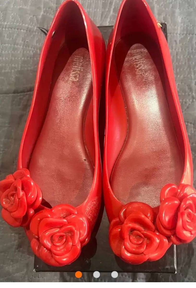 Melissa Red Ladies Shoes Size 5